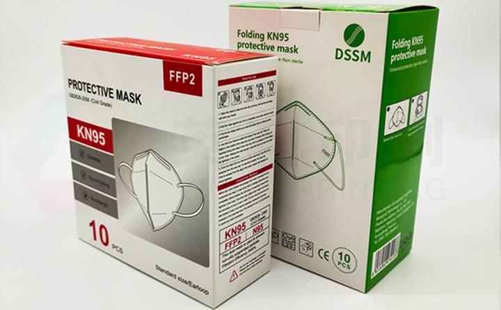 口罩彩盒標準備規(guī)格與材質(zhì)(圖2) KN95口罩包裝盒